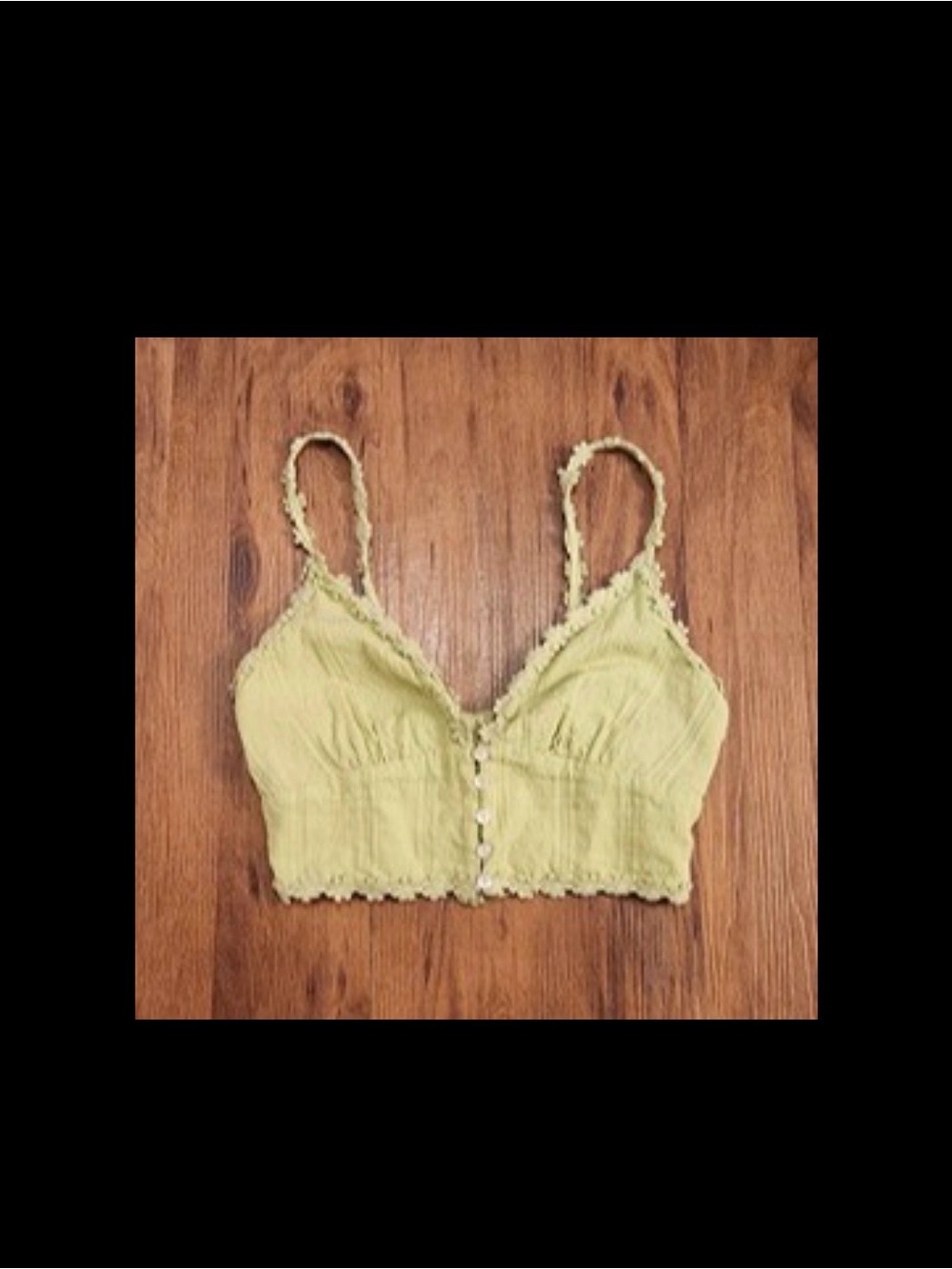 Kendall & Kylie Lime Green Lace-Trim Cropped Cami - Picture 1 of 2